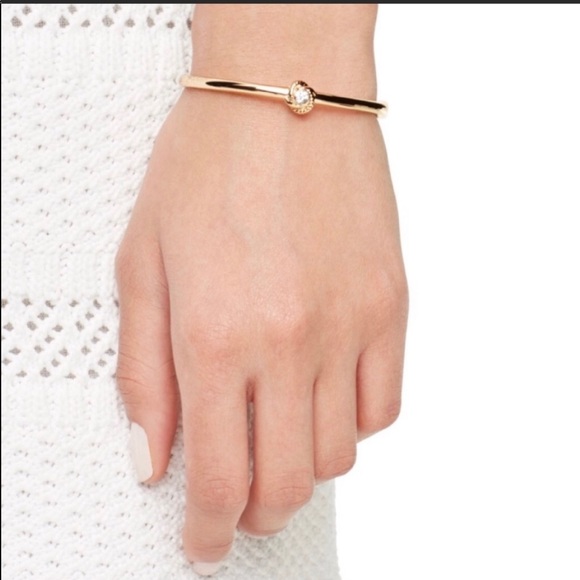 KATE SPADE INFINITY AND BEYOND KNOT CRYSTAL BANGLE IN GOLD - Picture 5 of 12